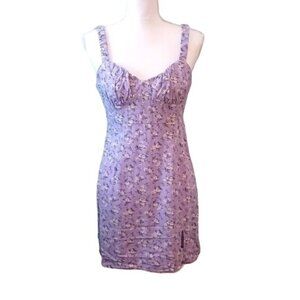Aeropostale Purple Floral Sleeveless Mini Dress Juniors M
